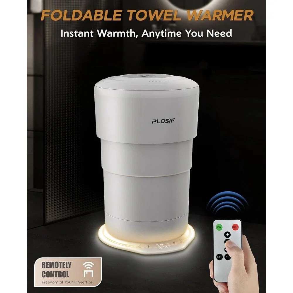Foldable Towel Warmer Spa Towels, 21L Large Capacity Hot Towel Warmer - Fits 2
